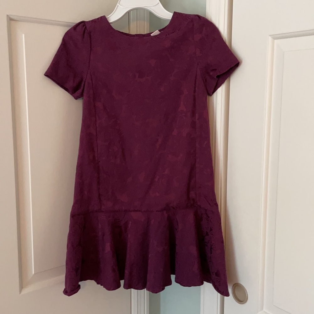 Kate Spade Girls Drop Waist Dress, Midnight Wine